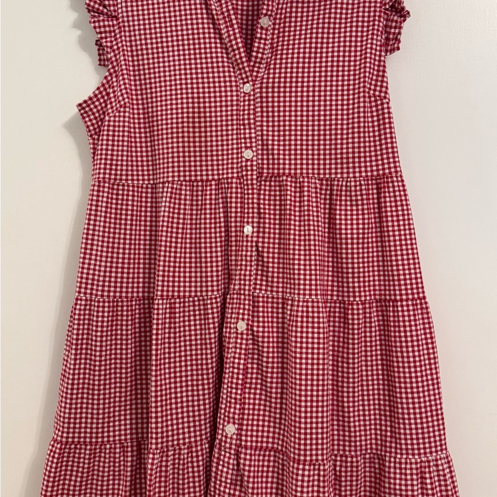 Monteau Red Gingham Dress - Great Game Day Dress